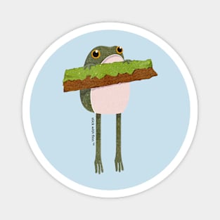 Frog on a Log Frogson Magnet